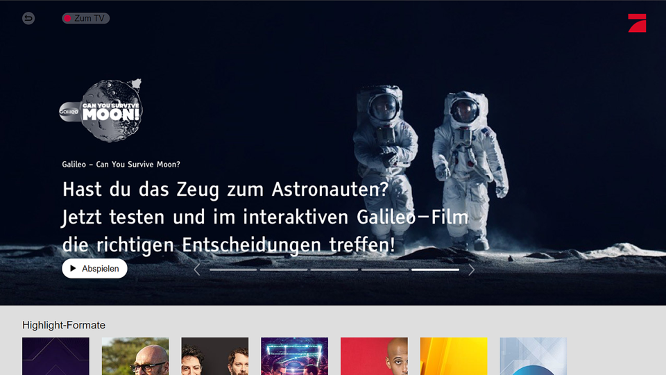ProSieben - interactive player