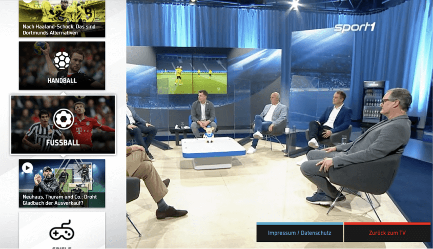 Sport1 – HbbTV Offering